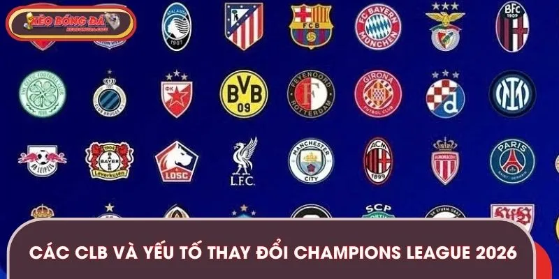Các CLB và yếu tố đang làm thay đổi Champions League 2026